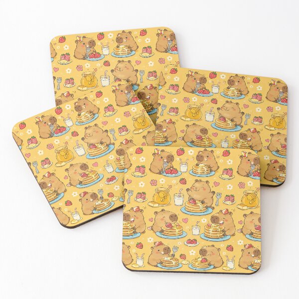 Item preview, Capybara Pancake Breakfast Pattern designed and sold by Soft Berry Studio.