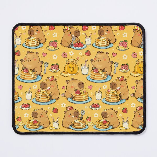Item preview, Capybara Pancake Breakfast Pattern designed and sold by Soft Berry Studio.