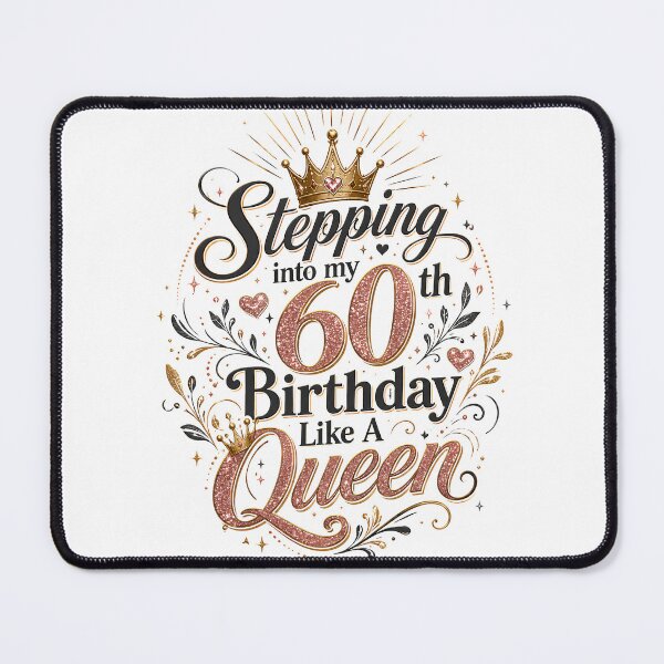 Item preview, Age 60 Stepping Into My 60th Birthday Like A Queen Leopard T-Shirt, 60th Birthday Queen Gift, Fabulous 60 Leopard Graphic Tee designed and sold by OUICHA.