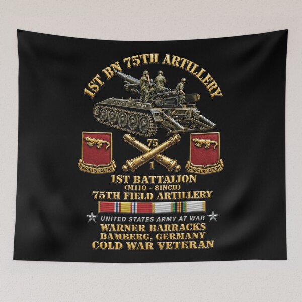Item preview, Army - 1st Bn 75th Artillery w M110 - Bamberg, Germany w COLD SVC - 3D - Enhanced designed and sold by Military Insignia Products.