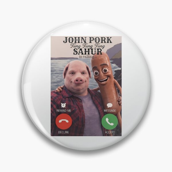 Item preview, John Pork Tung Sahur Calling Brainrot Meme Gift For Boys Kid designed and sold by courtney-charlt.