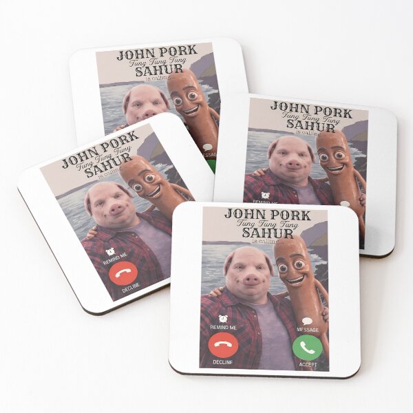 Item preview, John Pork Tung Sahur Calling Brainrot Meme Gift For Boys Kid designed and sold by courtney-charlt.