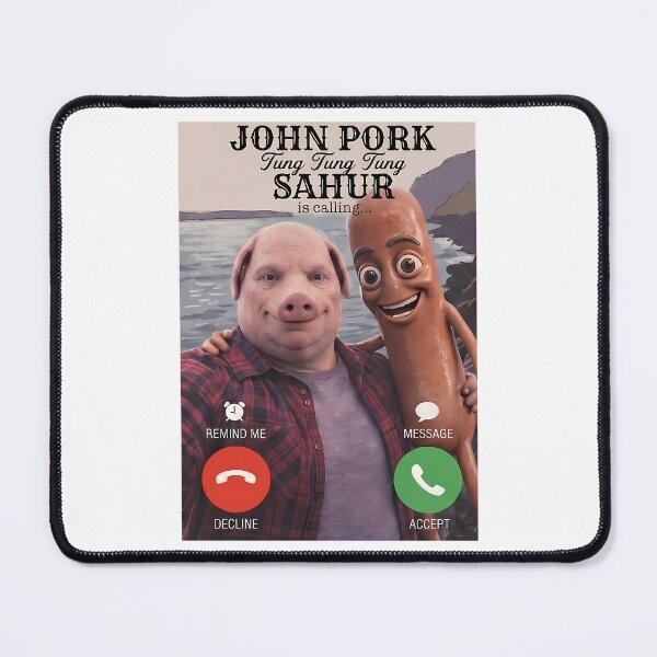 Item preview, John Pork Tung Sahur Calling Brainrot Meme Gift For Boys Kid designed and sold by courtney-charlt.
