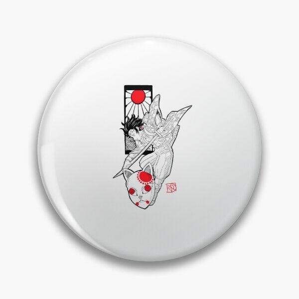 Item preview, Demon Slayer Kamado Tanjirou Sun And Mask  designed and sold by Petal-Path.