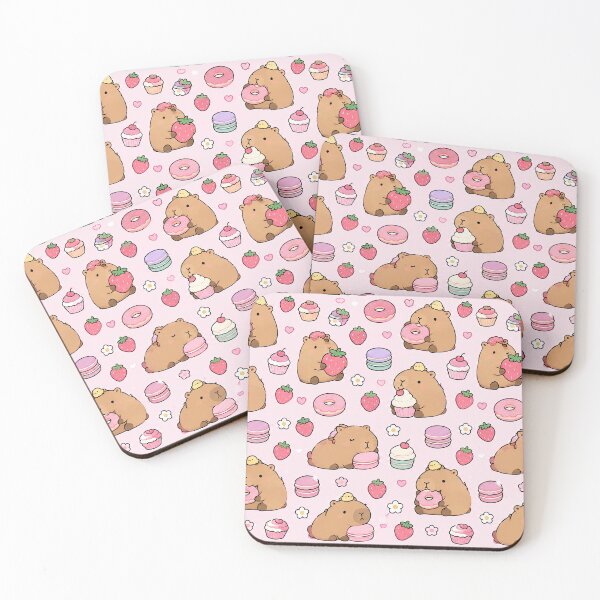 Item preview, Capybara Sweet Treats Pattern designed and sold by Soft Berry Studio.
