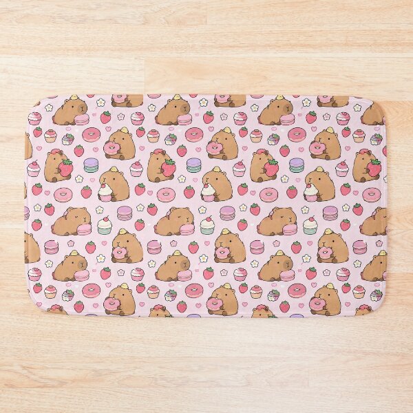Item preview, Capybara Sweet Treats Pattern designed and sold by Soft Berry Studio.