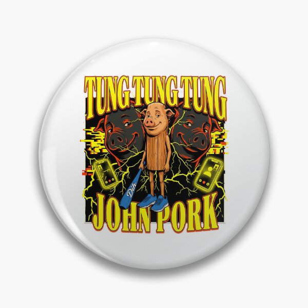 Item preview, John Pork Tung Tung Tung Meme Gen Z Brainrot Funny Call designed and sold by courtney-charlt.