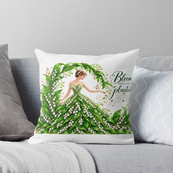 Item preview, Green Lily Floral Woman designed and sold by Reshmakhan.