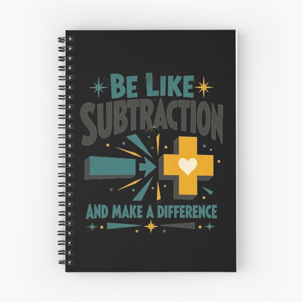 Item preview, Be Like Subtraction And Make A Difference Math Teacher Bold Cross Symbol Typography Funny Math Humor Gift for Math Teachers designed and sold by Nightarel.