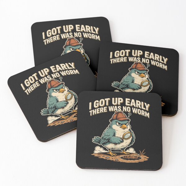 Item preview, I Got Up Early There Was No Worm Grumpy Bird designed and sold by Redgiant87x.
