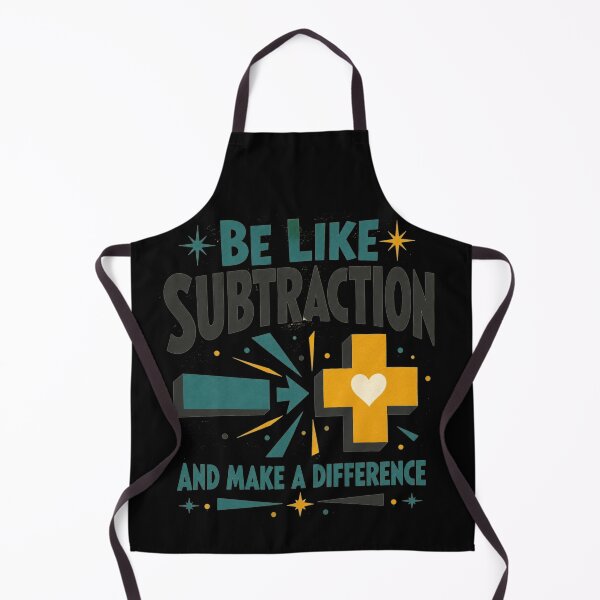 Item preview, Be Like Subtraction And Make A Difference Math Teacher Bold Cross Symbol Typography Funny Math Humor Gift for Math Teachers designed and sold by Nightarel.