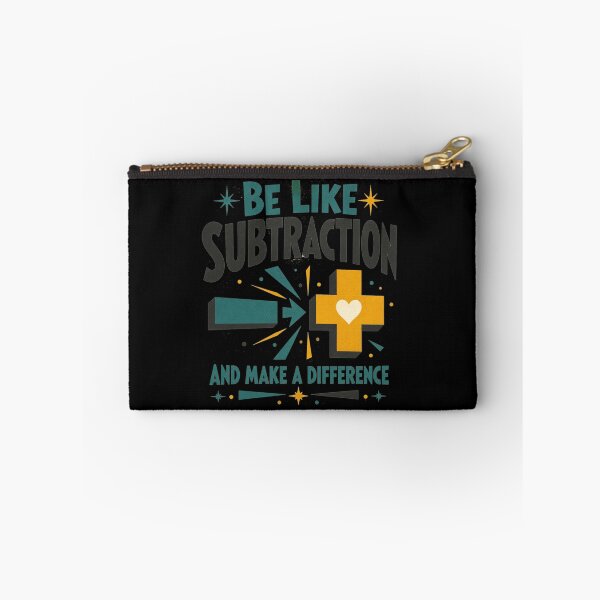 Item preview, Be Like Subtraction And Make A Difference Math Teacher Bold Cross Symbol Typography Funny Math Humor Gift for Math Teachers designed and sold by Nightarel.