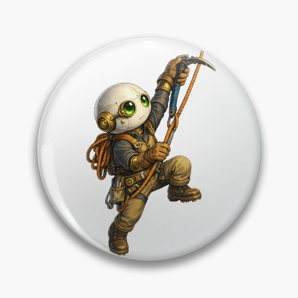 Item preview, Cute Robot Mountain Climber designed and sold by Yomere.