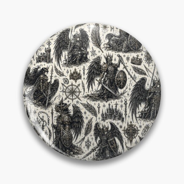 Item preview, Warrior Dark Angel Doodle Pattern designed and sold by i-corp.
