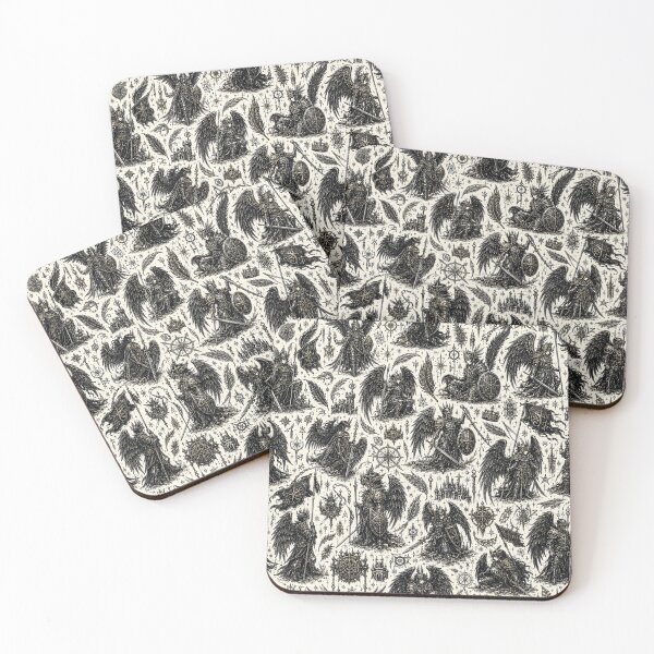 Item preview, Warrior Dark Angel Doodle Pattern designed and sold by i-corp.