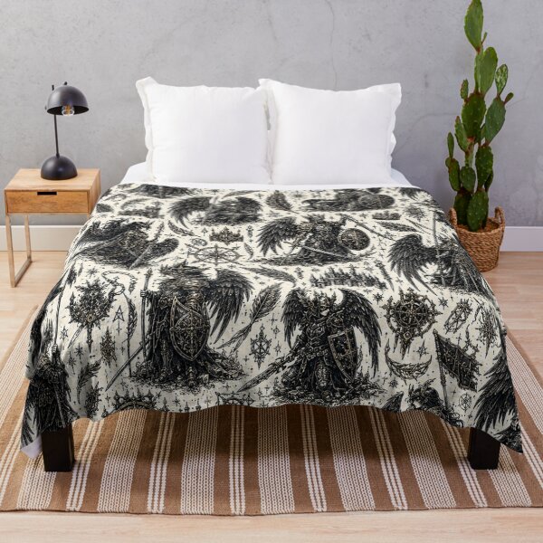 Item preview, Warrior Dark Angel Doodle Pattern designed and sold by i-corp.