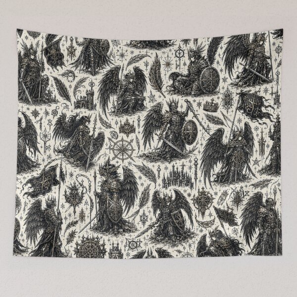 Item preview, Warrior Dark Angel Doodle Pattern designed and sold by i-corp.