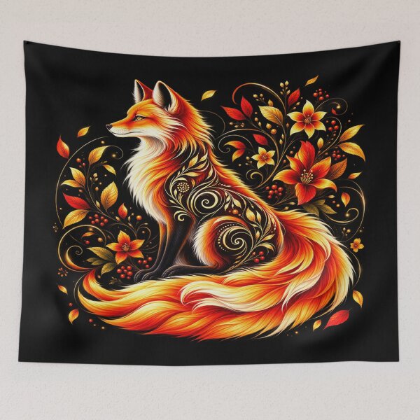 Item preview, Golden Autumn Fox – Enchanted Woodland Spirit designed and sold by TroviTutto.