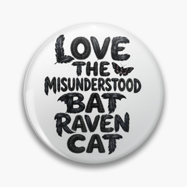 Item preview, Love The Misunderstood Bat Raven Cat Textured Chalk Typography Gothic Wildlife Humor Gift for Cottagecore Lovers designed and sold by Nightarel.