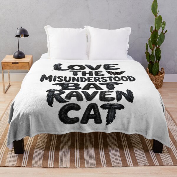 Item preview, Love The Misunderstood Bat Raven Cat Textured Chalk Typography Gothic Wildlife Humor Gift for Cottagecore Lovers designed and sold by Nightarel.