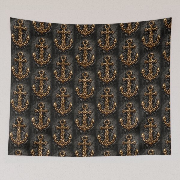 Item preview, Vintage Golden Anchor Nautical Navy Maritime Design designed and sold by Ink-verse-.