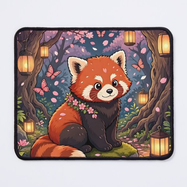 Item preview, Cute Red Panda in Cherry Blossom Forest designed and sold by Herodestroyer.