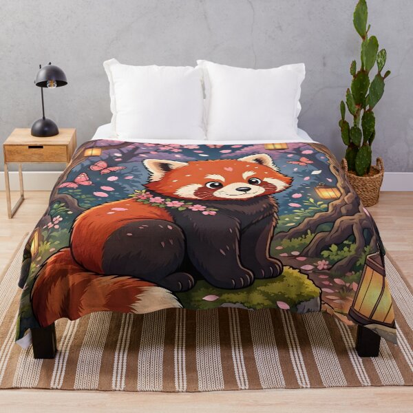 Item preview, Cute Red Panda in Cherry Blossom Forest designed and sold by Herodestroyer.