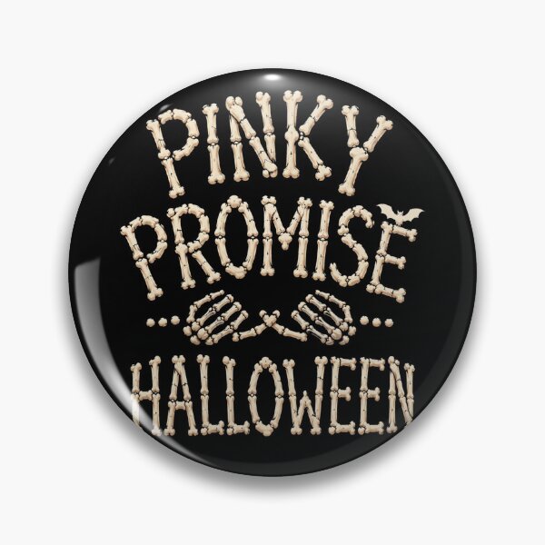 Item preview, Pinky Promise Halloween Bone Texture Typography Skeleton Bat Spooky Season Gift for Halloween Lovers designed and sold by Nightarel.