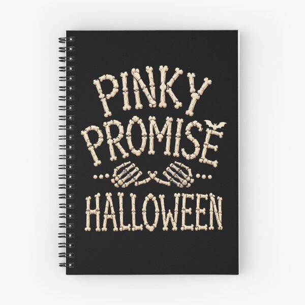 Item preview, Pinky Promise Halloween Bone Texture Typography Skeleton Bat Spooky Season Gift for Halloween Lovers designed and sold by Nightarel.