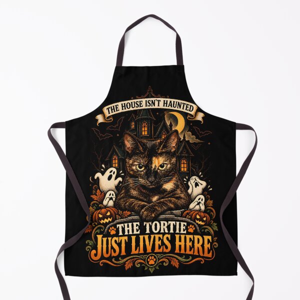 Item preview, Tortie Cat Halloween Haunted House Funny Quote designed and sold by Martin's_Design.