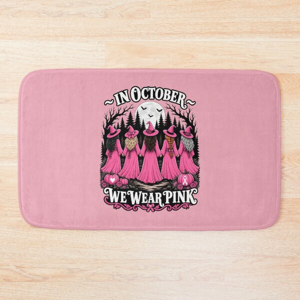 Item preview, In October We Wear Pink Witches Halloween Witchy Squad Witch  designed and sold by clothesy7.