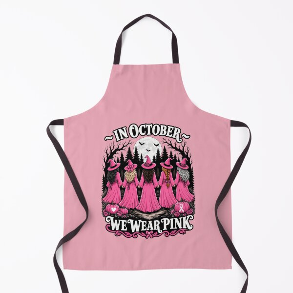 Item preview, In October We Wear Pink Witches Halloween Witchy Squad Witch designed and sold by clothesy7.