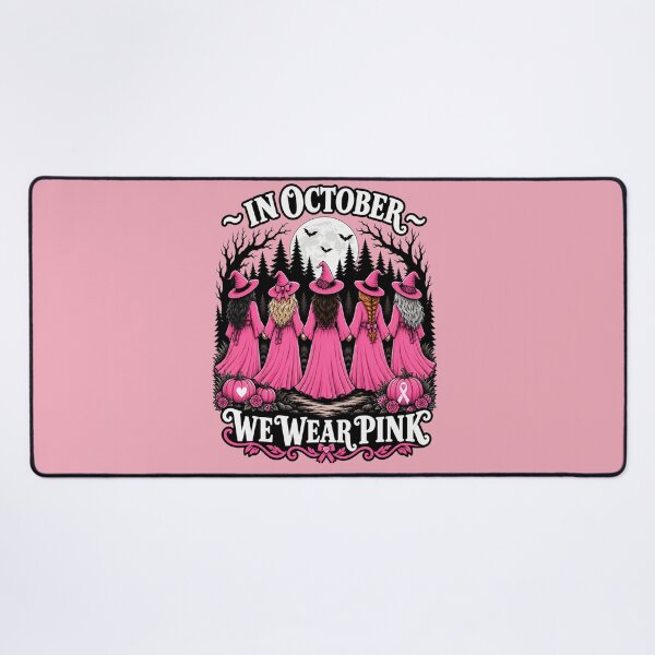 Item preview, In October We Wear Pink Witches Halloween Witchy Squad Witch designed and sold by clothesy7.