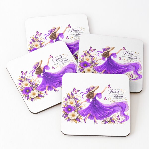 Item preview, Purple Butterfly Woman Floral Dreams designed and sold by Reshmakhan.
