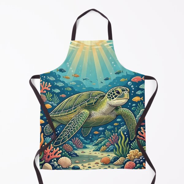 Item preview, Sea Turtle Swimming in Coral Reef Ocean designed and sold by Herodestroyer.