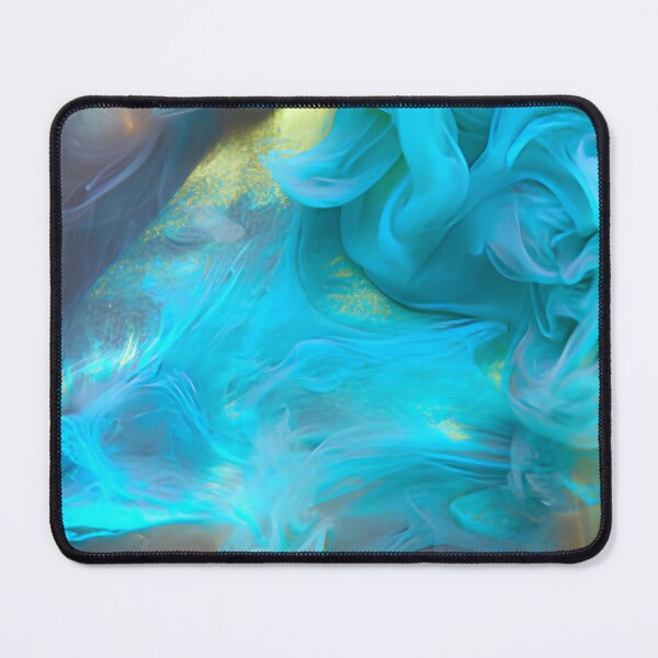 Item preview, Vibrant Electric Blue Silk Flow Abstract 3D Waves Wall Arta designed and sold by LuxocaDesigns24.