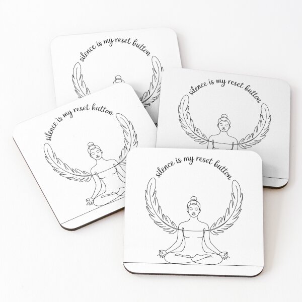 Item preview, Silence Is My Reset Button Wings Figure for Mindful Living designed and sold by 108stillness.