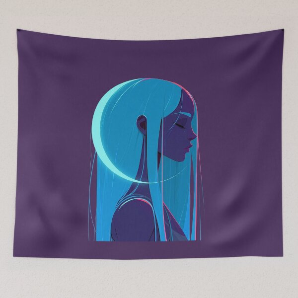 Item preview, Neon Blue Cyberpunk Woman designed and sold by MythicMood.