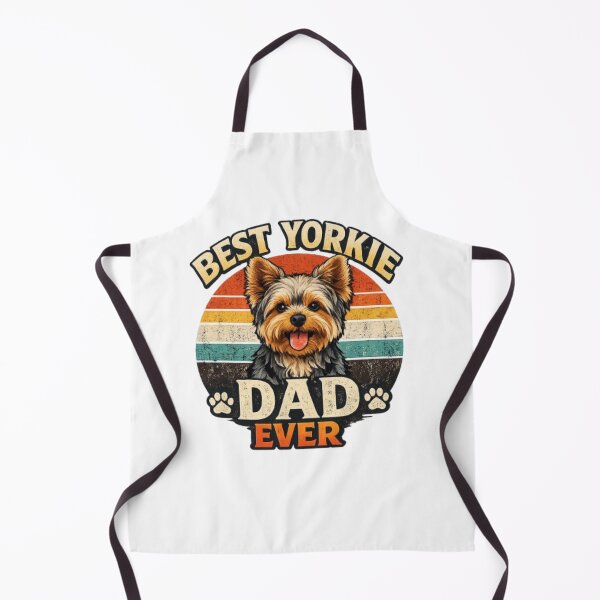 Item preview, Best Yorkie Dad Ever – Vintage Retro Dog Design designed and sold by Yorkie Magic Studio .