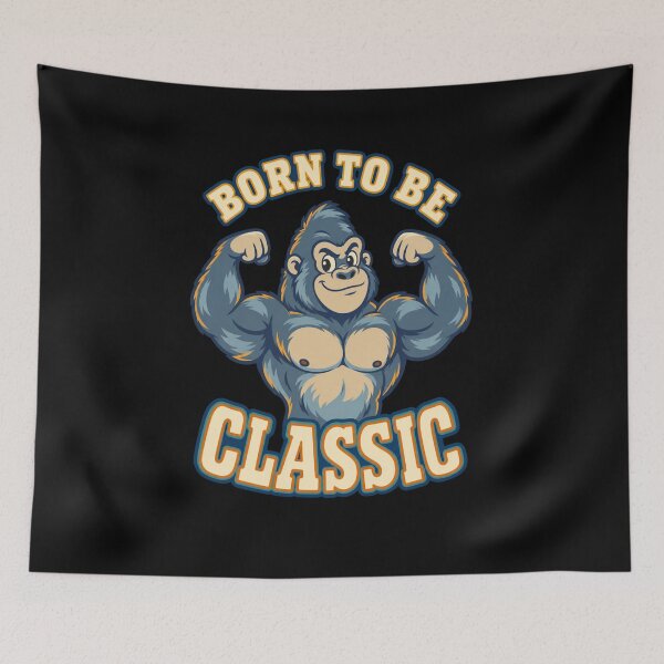 Item preview, Born To Be Classic Muscular Gorilla Bodybuilding Gym designed and sold by DreamLayerStudio.