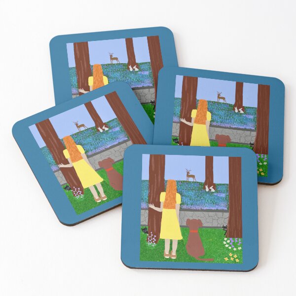 Item preview, Woman and Dog in Forest Scene designed and sold by Elaine M Hayward .