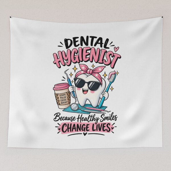Item preview, Cute Dental Hygienist Tooth Character – Funny Dental Hygiene Coffee designed and sold by SidTastic .