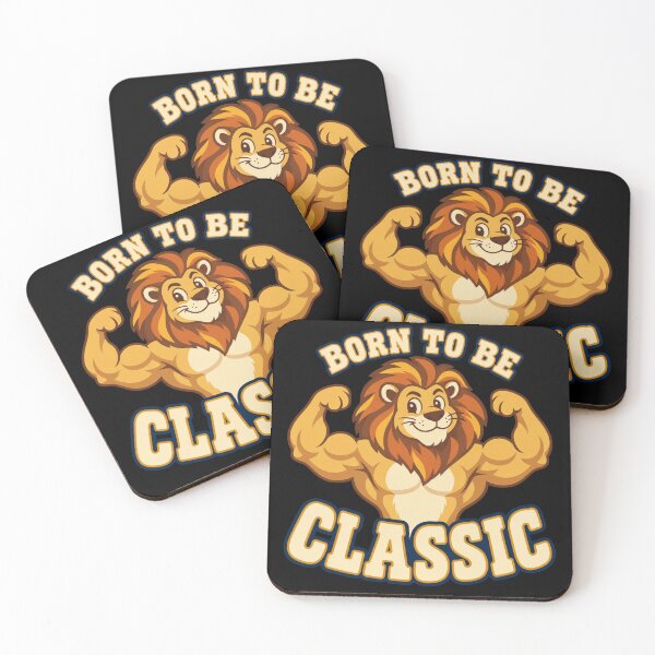 Item preview, Born To Be Classic Muscular Lion Gym Strength Motivation designed and sold by DreamLayerStudio.
