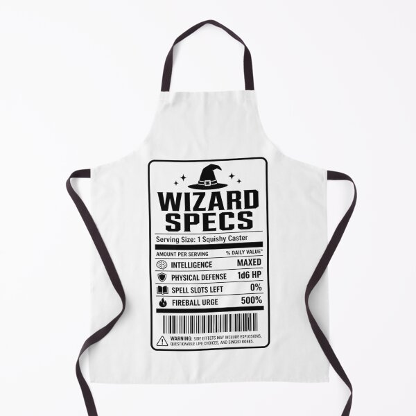 Item preview, Wizard Nutrition Facts - Funny RPG Spellcaster Stats Meme designed and sold by Dice_Goblin_Studio.