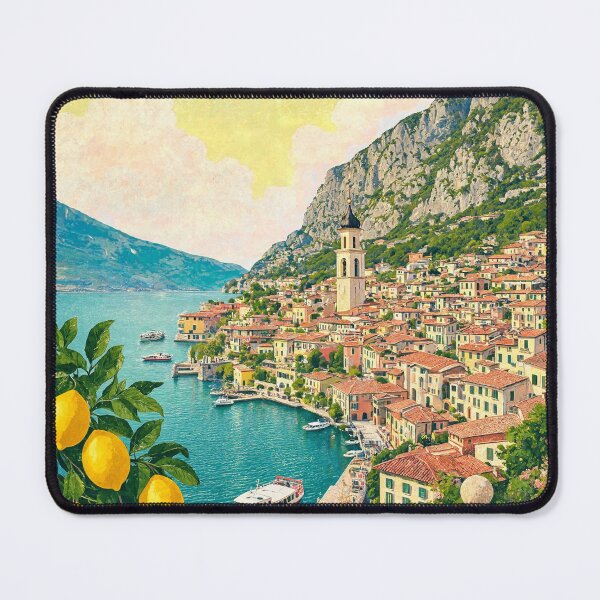 Item preview, Limone sul Garda Italy Vintage Lemon Village Lake designed and sold by JIGUWORLD.