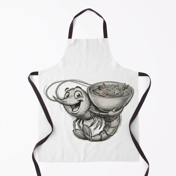 Item preview, Cute Shrimp Serving Seafood Ramen Bowl designed and sold by DNBY.