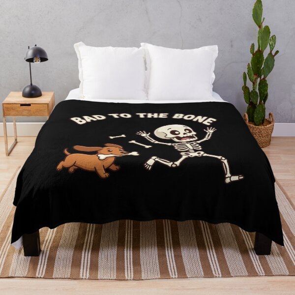 Item preview, HALLOWEEN Bad To The Bone Skeleton Dachshund - Funny Cute Halloween Cartoon designed and sold by Uglyandcute.