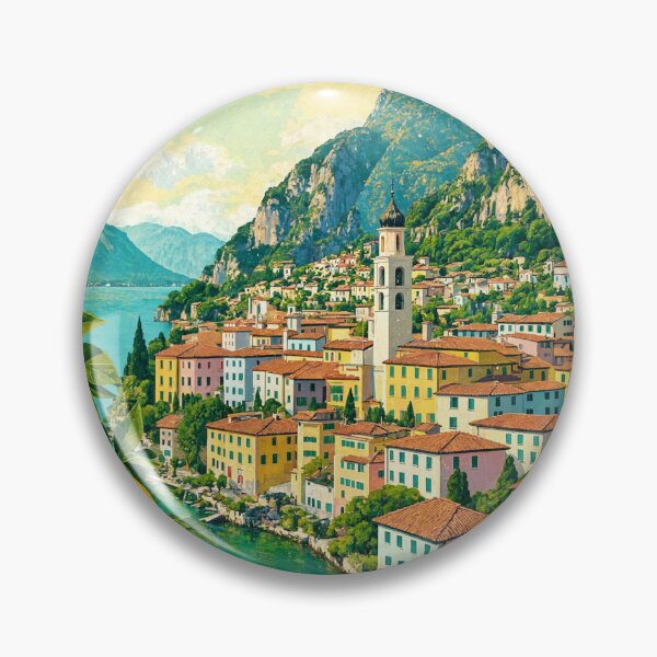Item preview, Limone sul Garda Italy Vintage Lemon Village Lake designed and sold by JIGUWORLD.