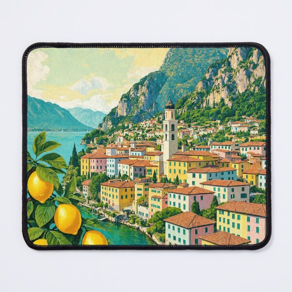 Item preview, Limone sul Garda Italy Vintage Lemon Village Lake designed and sold by JIGUWORLD.