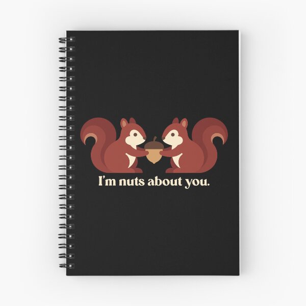 Item preview, Cute Squirrels I'm Nuts About You Typography Badge designed and sold by ZUMERI.